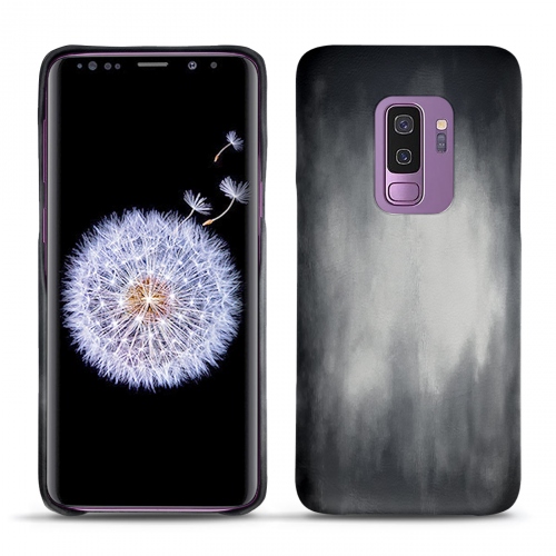 Protections (housses, coques, étuis) en cuir fabriquées main pour Samsung Galaxy S9+ Gris Patine