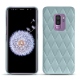 Samsung Galaxy S9+ leather cover - Bleu ciel - Couture ( Nappa - Pantone 277C ) 