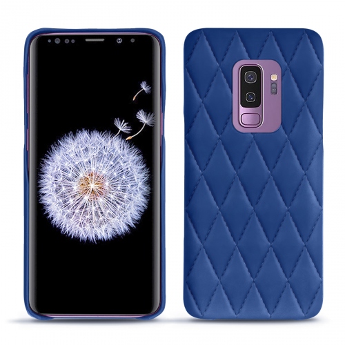 Lederschutzhülle Samsung Galaxy S9+Bleu océan - Couture ( Nappa - Pantone #15458a) 