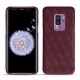 Custodia in pelle Samsung Galaxy S9+ - Lie de vin - Couture ( Pantone 5115C ) 