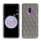Samsung Galaxy S9+ leather cover - Acier vintage - Couture