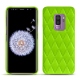 Coque cuir Samsung Galaxy S9+ - Vert fluo - Couture