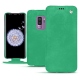 Housse cuir Samsung Galaxy S9+ - Menthe vintage ( Pantone 562C ) 
