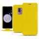 Housse cuir Samsung Galaxy S9+ - Jaune fluo