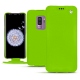 Samsung Galaxy S9+ leather case - Vert fluo