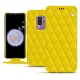Housse cuir Samsung Galaxy S9+ - Jaune fluo - Couture