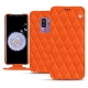 Housse cuir Samsung Galaxy S9+ - Orange fluo - Couture