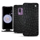 Samsung Galaxy S9+ leather case - Autruche nero