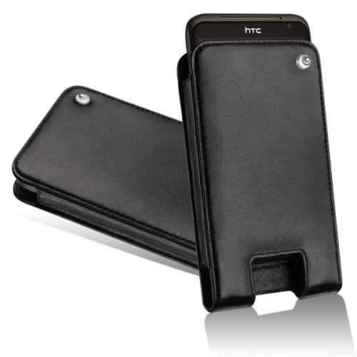 HTC Sensation XL - HTC Titan leather case - Noir ( Nappa - Black ) 