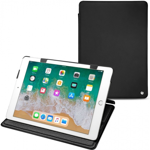 Apple iPad 9.7" (2018) leather case - Noir ( Nappa - Black ) 
