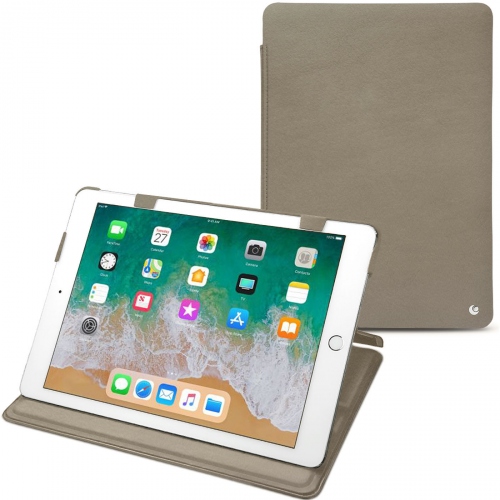 Apple iPad 9.7' (2018) leather caseDarboun sabla ( Pantone #BCB1A1 )