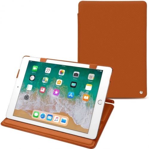 レザーケース Apple iPad 9.7' (2018)Orange vibrant ( Pantone #e36b39 ) 