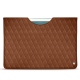 Apple iPad 9.7" (2017) leather pouch - Marron - Couture ( Nappa - Pantone 1615C ) 