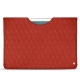 Pochette cuir Apple iPad 9.7" (2017) - Papaye - Couture ( Pantone 180C ) 