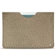 Pochette cuir Apple iPad 9.7" (2017) - Autruche desert
