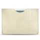 Apple iPad 9.7" (2017) leather pouch - Crocodile milk