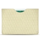 Apple iPad 9.7" (2018) leather pouch - Ivoire - Couture ( Sleek P C12 - White ) 