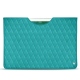 Apple iPad 9.7" (2018) leather pouch - Bleu fluo - Couture