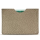 Pochette cuir Apple iPad 9.7" (2018) - Autruche desert