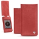 Cowon Plenue J leather case - Cerise vintage ( Pantone 185C ) 