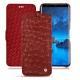 Samsung Galaxy S9 leather case - Autruche ciliegia