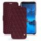Custodia in pelle Samsung Galaxy S9 - Lie de vin - Couture ( Pantone 5115C ) 