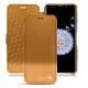 Samsung Galaxy S9+ leather case - Or Maïa ( Pantone 871C ) 
