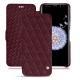 Lederschutzhülle Samsung Galaxy S9+ - Lie de vin - Couture ( Pantone 5115C ) 