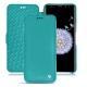 Housse cuir Samsung Galaxy S9+ - Bleu fluo