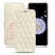 Samsung Galaxy S9+ leather case - Blanc escumo - Couture