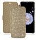 Samsung Galaxy S9+ leather case - Autruche desert