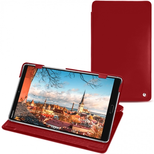 Lederschutzhülle Huawei MediaPad M5 8Rouge ( Nappa - Pantone #d50032 ) 