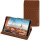 Housse cuir Huawei MediaPad M5 8 - Marron - Couture ( Nappa - Pantone 1615C ) 