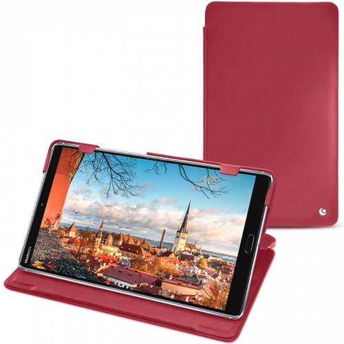 Huawei MediaPad M5 8 leather caseRouge passion ( Pantone #a6192e ) 