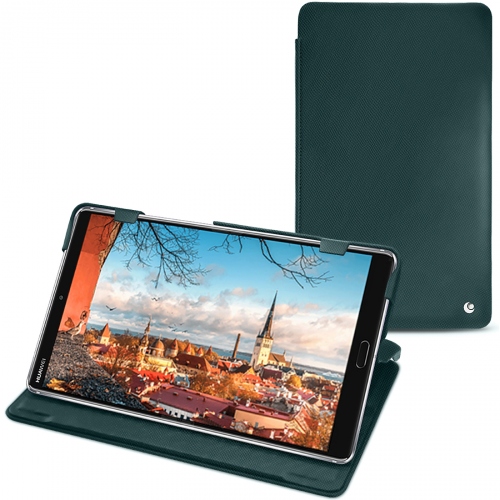 Capa em pele Huawei MediaPad M5 8Vert séduisant ( Pantone #1d3c34 ) 