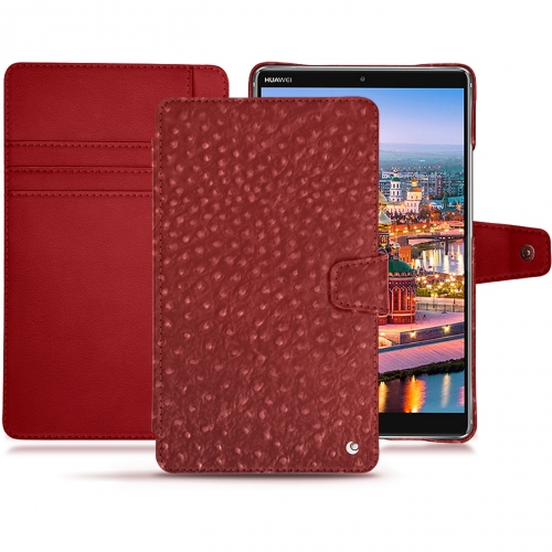 Funda de piel Huawei MediaPad M5 8Autruche ciliegia ( Pantone #a4343a ) 