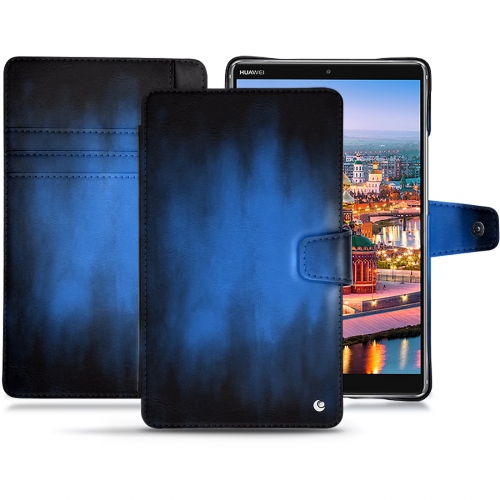 Huawei MediaPad M5 8 leather case and coverBleu Patine