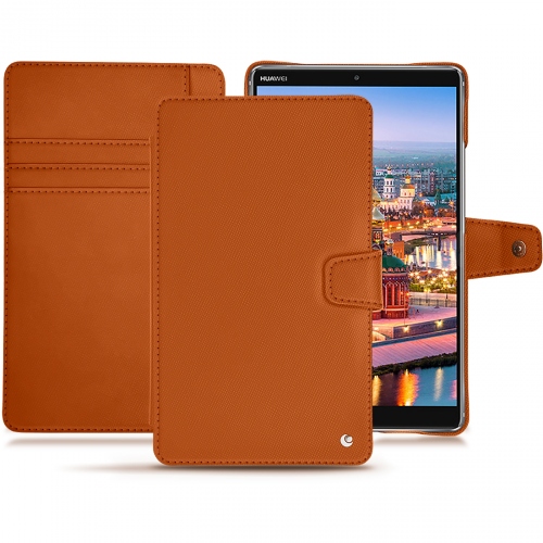 Capa em pele Huawei MediaPad M5 8Orange vibrant ( Pantone #e36b39 ) 