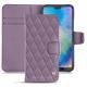 Housse cuir Huawei P20 Lite - Lilas - Couture ( Nappa - Pantone 2645U ) 