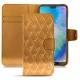 Housse cuir Huawei P20 Lite - Or Maïa - Couture
