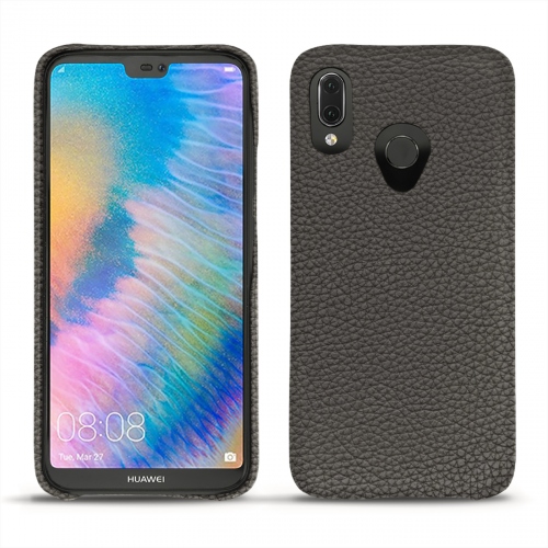 Huawei P20 Lite leather caseAnthracite ( Pantone #41403c ) 
