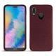 Huawei P20 Lite leather cover - Lie de vin ( Pantone 5115C ) 