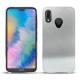Coque cuir Huawei P20 Lite - Platinium ( Pantone 877C ) 