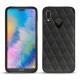 Huawei P20 Lite leather cover - Noir - Couture ( Nappa - Black ) 