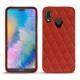 Funda de piel Huawei P20 Lite - Papaye - Couture ( Pantone 180C ) 