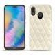 Huawei P20 Lite leather cover - Blanc escumo - Couture