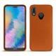 Coque cuir Huawei P20 Lite - Orange vibrant