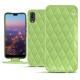 Housse cuir Huawei P20 - Vert olive - Couture ( Nappa - Pantone 578U ) 