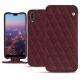 Custodia in pelle Huawei P20 - Lie de vin - Couture ( Pantone 5115C ) 