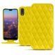 Housse cuir Huawei P20 - Jaune fluo - Couture